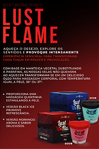 VELA FUNCIONAL BEIJÁVEL MORANGO HOT LUST FLAME 35G PROVOKE-ME