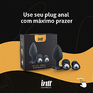 KIT PLUG ANAL COM JOIA EM FORMATO DE CORAÇÃO INTT