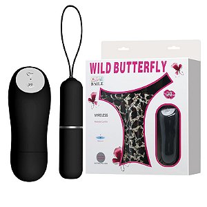 CALCINHA VIBRATÓRIA COM CONTROLE WIRELESS E 10 MODOS DE VIBRAÇÃO WILD BUTTERFLY BAILE