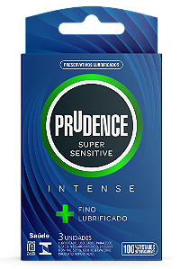 PRESERVATIVO SUPER SENSITIVE INTENSE COM 3 UNIDADES PRUDENCE