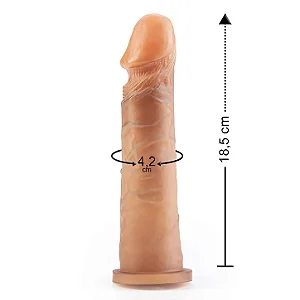 PÊNIS REALISTICO PINTADO 18,5X4,2CM REAL DICK