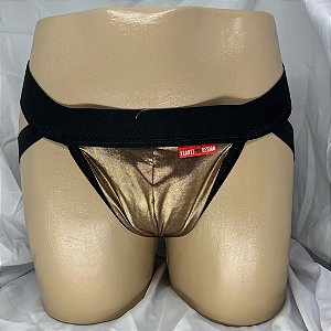 CUECA JOCK PRETO COM DOURADO FRANTZ