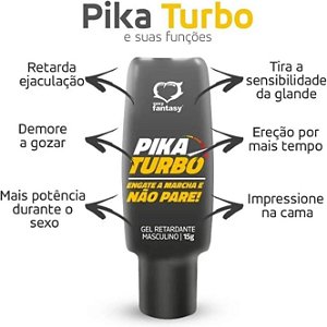 GEL RETARDANTE MASCULINO PIKA TURBO 15G SEXY FANTASY