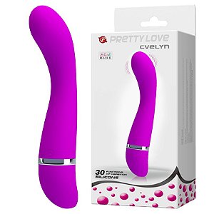 VIBRADOR PONTO G COM 30 NÍVEIS DE VIBRAÇÃO CVELYN PRETTY LOVE