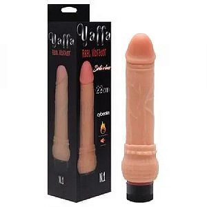 PÊNIS CYBERSKIN COM VIBRAÇÃO 22 X 4 CM REAL VIBRADOR YAFFA N.1