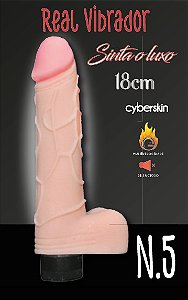 PÊNIS CYBERSKIN COM VIBRADOR 18 X 4 CM YAFFA N.5