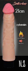 PÊNIS CYBERSKIN COM VIBRAÇÃO 21 X 4,5 CM YAFFA N.2