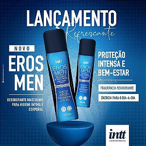 DESODORANTE ÍNTIMO E CORPORAL  JATO SECO EROS MEN 166ML/90GR INTT