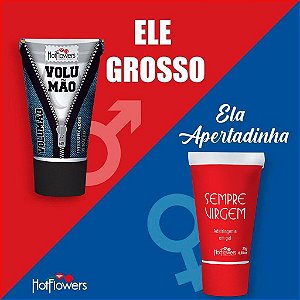 KIT CASAL - VOLUMÃO + SEMPRE VIRGEM HOT FLOWERS