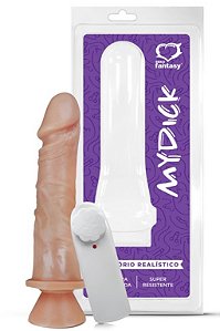 PÊNIS COM VENTOSA E VIBRO 18X4,4CM SEXY FANTASY