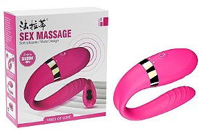 VIBRADOR DE CASAL VIBES OF LOVE COM 7 MODOS DE VIBRAÇÃO ANNA DIBE