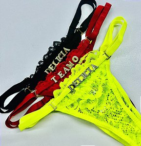 Letras Para Calcinha Personalizada De Metal Tallya Moda Apimentada -  Litoral Sex Shop