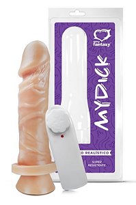PÊNIS COM VENTOSA E VIBRO 15,3X4CM SEXY FANTASY