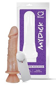 PÊNIS COM VENTOSA E VIBRO 18X4,4CM SEXY FANTASY