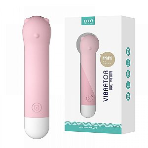 MINI VIBRADOR BULLET URSO RECARREGAVEL 10 MODOS DE VIBRAÇÃO LILO