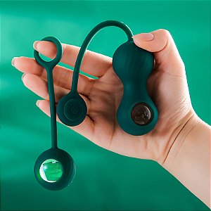 VIBRADOR CRYSTAL DUO SMART KEGEL COM PESOS E APP CONTROL MAGIC MOTION