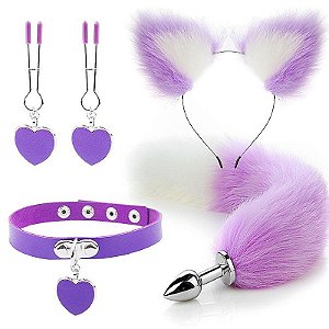 KIT RAPOSA LILAS E BRANCO