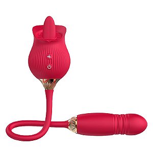 ROSA ESTIMULADORA DE CLITÓRIS E PONTO G LINGUA 2