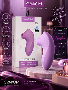 VIBRADOR ESTIMULADOR INTERATIVO PULSE LITE NEO LILAS SVAKOM