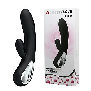 VIBRADOR PONTO G E CLITORIS RECARREGÁVEL ELMER PRETTY LOVE