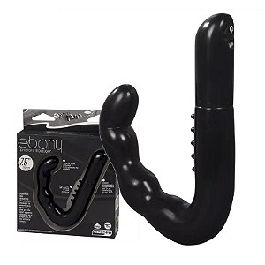 MASSAGEADOR DE PRÓSTATA COM 10 MODOS DE VIBRAÇÃO 7.5" 19CM EBONY
