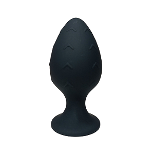 PLUG ANAL EM SILICONE MACIO CÔNICO COM RELEVOS MASSAGEADORES