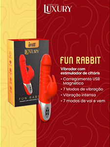 VIBRADOR PONTO  E CLITORIS VAI E VEM FUN RABBIT LUXURY INTT