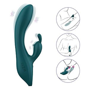 VIBRADOR RABBIT DE PONTO G E CLITORIS COM 7 MODOS DE VIBRAÇÃO