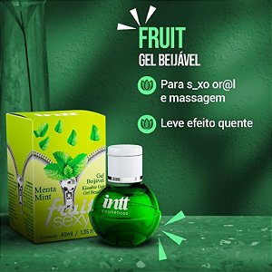 GEL BEIJÁVEL PARA ORAL ESQUENTA FRUIT SEXY MENTA 40ML INTT