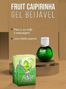 GEL BEIJÁVEL PARA ORAL ESQUENTA FRUIT SEXY CAIPIRINHA 40ML INTT