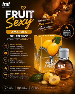 GEL BEIJÁVEL PARA ORAL ESQUENTA FRUIT SEXY AMARULA 40ML INTT