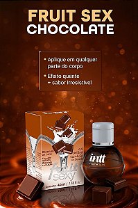 GEL BEIJÁVEL PARA ORAL ESQUENTA FRUIT SEXY CHOCOLATE 40ML INTT