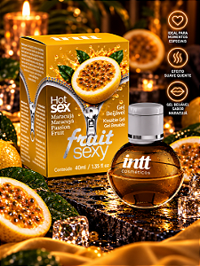 GEL BEIJÁVEL PARA ORAL FRUIT SEXY MARACUJÁ 40ML INTT