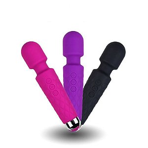 VIBRADOR VARINHA MAGICA EM SILICONE COM 20 MODOS DE VIBRAÇÃO RECARREGÁVEL