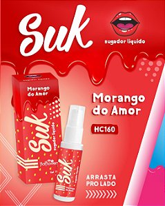 GEL SUGADOR LÍQUIDO MORANGO DO AMOR SUK 15G HOT FLOWERS