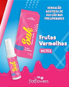 GEL SUGADOR LÍQUIDO FRUTAS VERMELHAS SUK 15G HOT FLOWERS