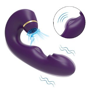 VIBRADOR 3 EM 1 COM VIBRAÇÃO, PULSADOR E SUGADOR OIGA S-HANDE