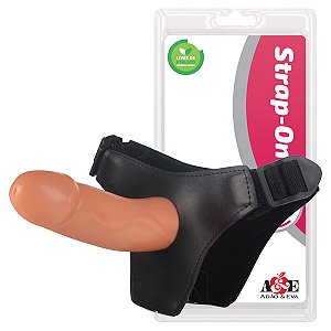 CINTE PENIANA COM PRÓTESE TYRANUS BEGE 17X4 CM STRAP-ON