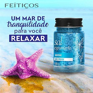 SAL DE BANHO ESPUMANTE MARINE PAZ INTERIOR 100GR FEITIÇOS