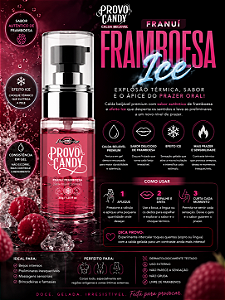 CALDA BEIJÁVEL PROVO CANDY FRANUÍ FRAMBOESA ICE 30G PROVOKE-ME