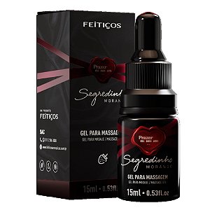 GEL SEGREDINHO GOTAS EXCITANTES MORANGO 15ML FEITIÇOS