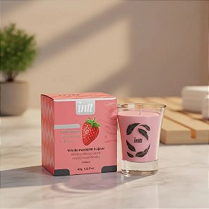 VELA PARA MASSAGEM BEIJÁVEL MORANGO 40G INTT