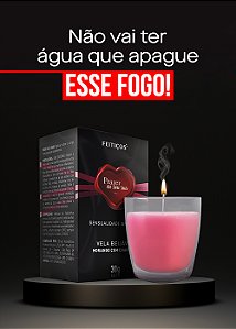 VELA BEIJÁVEL MORANGO COM CHANTILLY SENSUALIDADE ARDENTE 30G FEITIÇOS