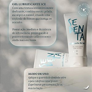 LUBRIFICANTE BEIJÁVEL SEDENTA MOLHADA ICE 50G PEPPER BLEND
