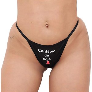 CALCINHA FETICHE "CARDAPIO DE HOJE" + CHOCKER