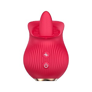 ESTIMULADORA DE CLITÓRIS ROSA COM LÍNGUA 3 TONGUE