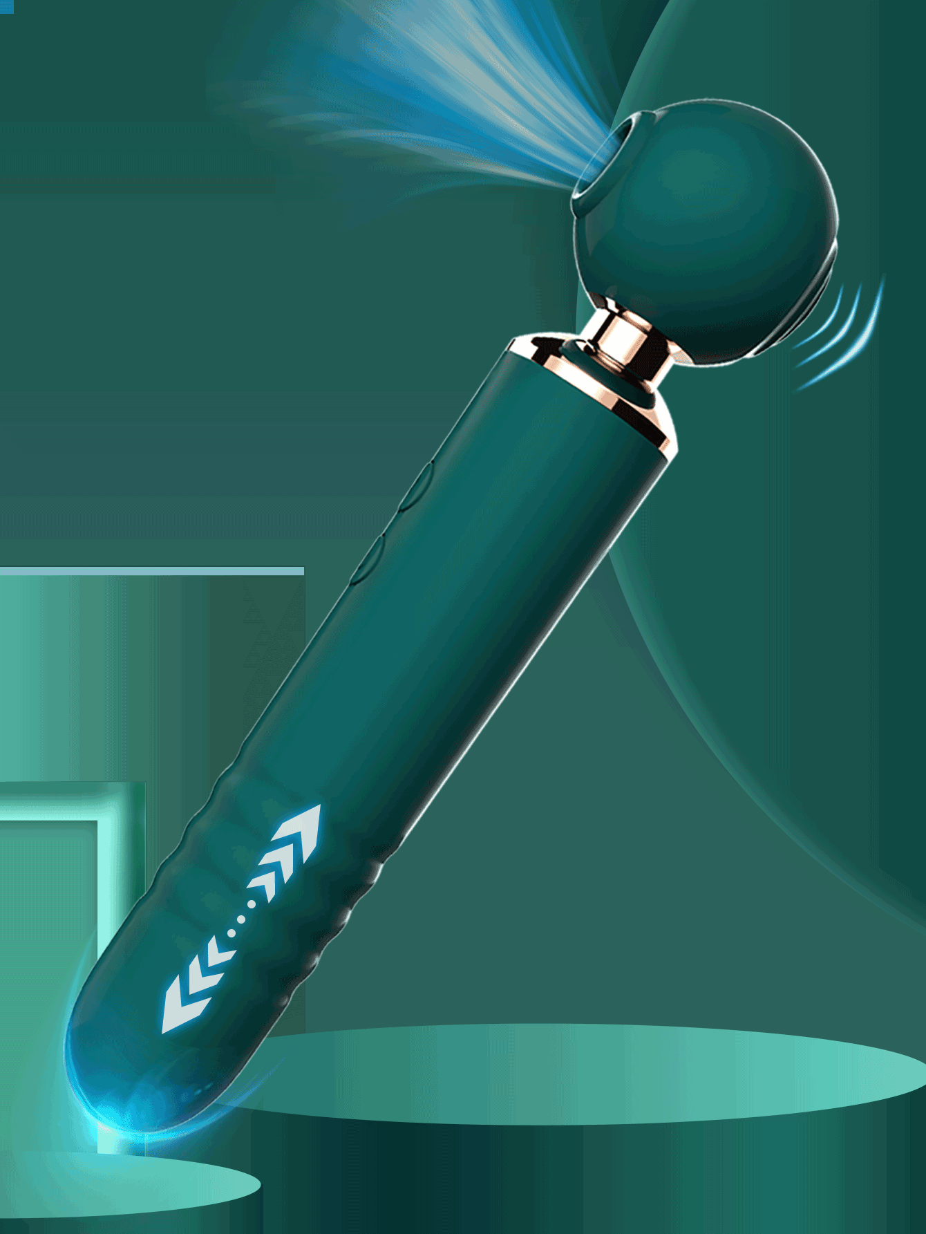 VIBRADOR VARINHA 3 EM 1 COM ESTIMULOS VAI E VEM, SUCÇÃO E PULSAÇÃO