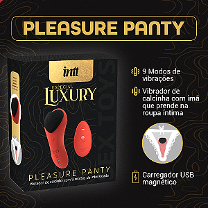 VIBRADOR DE CALCINHA COM CONTROLE REMOTO PLEASURE PANTY LUXURY INTT