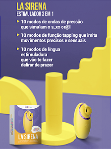 VIBRADOR 3 EM 1 LA SIRENA COLLORS INTT