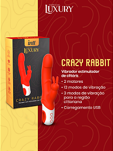 VIBRADRO DE PONTO G E CLITORIS CRAZY RABBIT LUXURY INTT